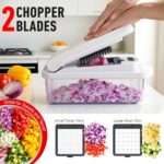 Mueller Pro-Series 10-in-1, 8 Blade Vegetable Chopper, Mandoline Slicer, Food Chopper with Container, Fruit Slicer, Kitchen Gadgets & Accessories, Home Essentials - Image 5