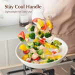 SENSARTE Nonstick Ceramic Frying Pan with Lid 8/9.5/10/11/12.5 Inch Omelet Pan Skillet, Free of Intentionally Added PFAS/PTFE Non-toxic Chef's Pan Induction Compatible Pan, Heat Resistant Handle - Image 9