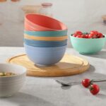 8PCS Cereal Bowl, Ohola Unbreakable Wheat Straw Cereal Bowls, Microwave & Dishwasher Safe Kitchen Bowls for Cereal, Snack, Soup, Salad and Rice, MultiColors, BPA Free, 26oz (Ser of 8) - Image 9