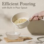 CAROTE 1.5Qt & 3.0Qt Sauce Pan Set with Lid Nonstick Saucepan 4 Pcs Non Stick Sauce Pots Cooking Pot with Pour Spout, Easy to Clean, Small Kitchen Pots Induction Pot, PFOA FREE (White Granite) - Image 8
