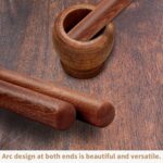 Aisoso French Rolling Pin, 17.7 Inches Wood Rolling Pin for Baking Extra Long Thickened, Classic Wooden Dough Roller for Fondant Pizza Pie Crust Cookie Pastry, Essential Kitchen Utensil, Brown - Image 5