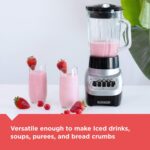 BLACK+DECKER PowerCrush Countertop Blender, 6-Cup Glass Jar, For Smoothies and More, Stainless Steel Blade, 4 Speed Settings to Puree, Crush Ice, Chop, Dice, and Pulse, Dishwasher Safe, 700W Motor - Image 6