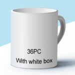 Sublimation Mugs, Cups 11oz Sublimation Ceramic Blank Coffee Mugs,White Cups, Sulimation Blanks, Blank White Mugs-36 pack bulk bundle (36pc white mug single box) - Image 3