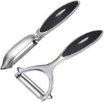 Vegetable, Apple Peelers for kitchen, Fruit, Carrot, Veggie, Potatoes Peeler, Y-Shaped and I-Shaped Stainless Steel Peelers, with Ergonomic Non-Slip Handle & Sharp Blade, Good Sturdy (2PCS) - Image 2