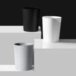 UUJOLY Plastic Small Trash Can Wastebasket, Garbage Container Basket for Bathrooms, Laundry Room, Kitchens, Offices, Kids Rooms, Dorms, (White, 1.8 Gallon) - Image 7