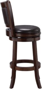 Boraam Augusta Bar Height Swivel Stool, 29-Inch, Cappuccino with Dark Brown PU - Image 6