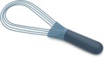 Joseph Joseph Twist Whisk 2-In-1 Collapsible Balloon and Flat Whisk Silicone Coated Steel Wire, Sky Blue - Image 2