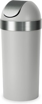 Umbra Venti Kitchen Trash Can with Swing Top Lid, Large 16-Gallon (62 L) Capacity, Grey - Image 2