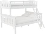 DHP Airlie Twin over Full Bunk Bed, White, Wood Construction, Converts to Twin/Full, 4-Step Ladder, Guard Rails - Image 11