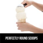GORILLA GRIP BPA-Free Heavy Duty Ice Cream Scoop, Comfortable Ergonomic Handle, Professional Grade Scooper for Perfect Round Scoops, Spoon Frozen Hard Gelato, Sorbet, Cookie Dough, Kitchen Tool, Black - Image 5