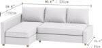 Durable Polyester Flax Friheten Sleeper Sofa Cover Replacement is Compatible for IKEA Friheten Sofa Bed Corner Sectional Slipcover. Sofa Cover Only (Light Beige Right Chaise) - Image 3