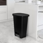 Glad 13 Gallon Trash Can | Plastic Kitchen Waste Bin with Odor Protection of Lid | Hands Free with Step On Foot Pedal and Garbage Bag Rings, Black - Image 6