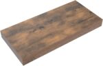 QEEIG Floating Shelves for Wall Bathroom Shelf Bedroom Kitchen Living Room Hanging Book Shelves Small Farmhouse Decor 16 inch Set of 3, Rustic Brown (015-BN3) - Image 8