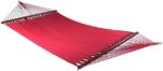 Sunnydaze Soft-Spun Polyester Rope Double Hammock for Outside - 600-Pound Weight Capacity Extra Large Hammock - Red - Image 11