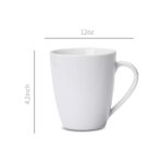 Amazon Basics Porcelain, 12 oz Coffee Mug Set, 12 Count, White (Previously AmazonCommercial brand) - Image 5