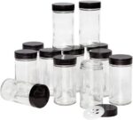 Kamenstein 5244227 Empty Jars With Black Cap, Set Of 12, 3-Ounce - Image 2