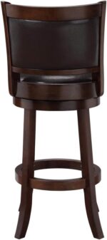 Boraam Augusta Bar Height Swivel Stool, 29-Inch, Cappuccino with Dark Brown PU - Image 7