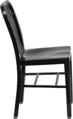 Flash Furniture Commercial Grade Black Metal Indoor-Outdoor Chair - Image 8
