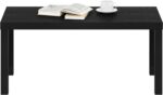 Furinno Classic Simple Coffee Table for Living Room, 38.98 (W) x 17.52 (H) x 18.9 (D) Inches, Black - Image 5