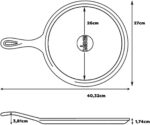 Lodge L9OG3 Cast Iron Round Griddle, Pre-Seasoned, 10.5-inch - Made in USA, Compatible with Stovetop, Oven, Grill & Campfire - Image 3