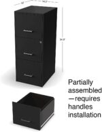 STAPLES 3-Drawer Vertical File Cabinet, Letter Size Documents, Lockable, 18.9" D x 14.3" W x 34.9" H, Black - Image 4