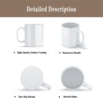 TANGLONG Sublimation Mugs 15 oz, Sublimation Blanks, Bulk Coffee Mugs,White Cups for Coffee,Latte, Soup, Milk, Hot Cocoa Set of 12 - Image 4