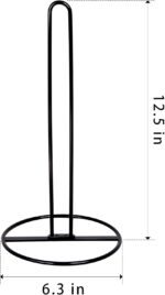 Paper Towel Holder Countertop, OBODING, Kitchen Paper Towel Stand Holder for Kitchen Organization and Storage, Paper Towel Holders for Standard and Large Size Rolls (Black) - Image 6