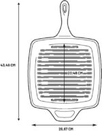 Lodge Cast Iron Grill Pan, Square, 10.5 Inch - Image 6