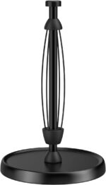 Paper Towel Holder Countertop, One-Handed Tear, Stainless Steel, Weighted Base, Black, Paper Towel Roll Holder Stand with Ratchet Mechanism for Kitchen Bathroom Farmhouse Essentials Decor Accessories - Image 2