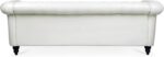 LEVNARY Chesterfield Sofa, Classic Tufted Upholstered Leather Couch, Modern 3 Seater Couch Furniture with Tufted Back for Living Room Office (Cream White) - Image 9