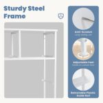 DUMOS TV Stand Dresser for Living Room Bedroom with 7 Fabric Drawer, Entertainment Center Chest Storage Organizer Units for Clothing, Closet, Cabinet, Living Room Furniture, White - Image 7