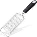 Rainspire Professional Cheese Graters for Kitchen Stainless Steel Handheld, Metal Lemon Zester Grater With Handle For Cheese, Chocolate, Spices, Kitchen Gadgets And Tools, Soft Grip Handle, Black - Image 2