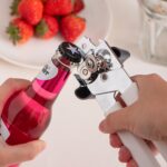 Can Opener Manual, Can Openers Hand Held with Comfort Anti-Slip Handles, Heavy Duty Stainless Steel Can Opener Smooth Edge and Bottle Openers, Easy Turn Can Openers for Seniors, Kitchen, White - Image 5