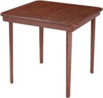 MECO Stakmore Classic Straight Edge Solid Wood Folding Card Table, Cherry Frame - Image 2