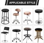 3 Pcs Round Bar Stool Covers, Elastic Seat Protector, 11-15 Inch Diameter, Black - Image 4