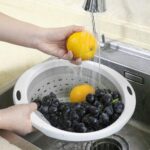 QiMH Collapsible Colander and Strainer, 5 Quart(1.25 gal), Heavey Duty Kitchen Drainer Basket for Pasta, Veggies and Fruits, New Home Apartment Essentials - Image 7