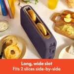 bella 2 Slice Slim Toaster, Fits-anywhere™ Kitchenware, 6 Setting Shade Control with Reheat & Cancel Buttons, Fits sourdough, 10” Long Slot, Anti Jam & Auto Shutoff, 900 Watt, Plum - Image 4