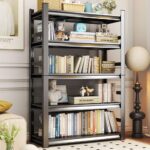 Book Shelf, 5 Tier Metal Wide Bookshelves, Heavy Duty Bookcase, Adjustable Industrial Bookshelf, Tall Book Shelf for Living Room & Bedroom and Library, Black(72" H*35.4" W*15.8" D) - Image 2