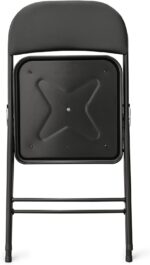 Amazon Basics Comfortable Vinyl-Padded Metal Steel Folding Chairs, Black, 4-Pack - Image 7