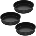 P&P CHEF 8 Inch Cake Pan Set of 3, Non-Stick Round Cake Pans Tins for Tier Smash Cakes, Baking Pans Set & Essential Bakeware, Stainless Steel Core & Leak-Proof - Image 2