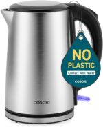 COSORI Electric Kettle, Cool-Touch Double Wall Stainless Steel Insulated, Automatic Shut Off & Boil-Dry Protection, Durable Tea Kettle Boiler & Heater, 1.5L/1500W, Silver - Image 2
