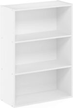 Furinno Pasir 3-Tier Open Shelf Bookcase, Plain White - Image 8