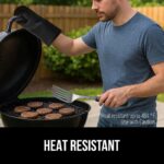 GORILLA GRIP BPA-Free Soft Silicone Oven Mitts, Heat Resistant and Waterproof Cooking Gloves, Thick Cotton Lining, Flexible Gripping for Baking Grilling, Kitchen Potholders Set of 2, 12.5x8.3, Black - Image 7