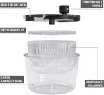 Cambom Salad Spinner Lettuce Spinner, Wash, Spin & Dry Salad Greens, Vegetable Washer Salad Dryer With Rotary Handle for Fruits & Vegetables, High Efficiency Vegetable Spinner Kitchen Gadget 3Qt Black - Image 3