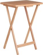 Winsome Alex Set of 2 Foldable Snack Tables, for Living Room, 26", Natural - Image 10