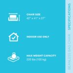 Intex 68579EP Beanless Bag Inflatable Lounge Chair: Corduroy Textured Flocking – Durable Vinyl – Folds Compactly – 220lb Weight Capacity – 45" x 45" x 28" - Image 4