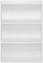 Furinno Pasir 3-Tier Open Shelf Bookcase, Plain White - Image 9