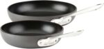 All-Clad HA1 Hard Anodized Non Stick Fry Pan Set 2 Piece, 8, 10 Inch, Induction, Oven Broiler Safe 500F, Pots and Pans Set, Kitchen Frying Pans, Skillets, Premium Cookware, Home, Dishwasher Safe Black - Image 2