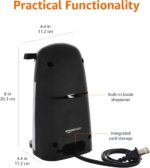Amazon Basics 3-In-1 Electric Can Opener, Bottle Opener and Knife Sharpener, with Stainless Steel Blade, Magnetic Lid Holder, Automatic, Countertop, 50W, Black - Image 6
