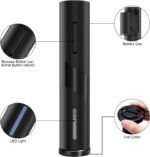 COKUNST Electric Wine Opener, Battery Operated Wine Bottle Openers with Foil Cutter, One-click Button Corkscrew Remover for Home Kitchen Party Wedding - Image 3